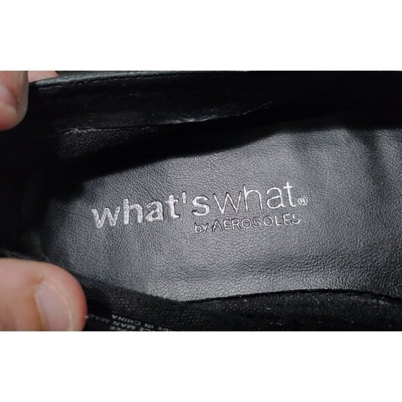 Women's Gelly Up What's What by Aerosoles Black Square Toe Ballet Flats Size Six - Picture 9 of 13